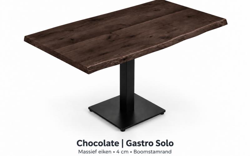 Eiken horeca boomstamtafel &ndash; zelf samenstellen